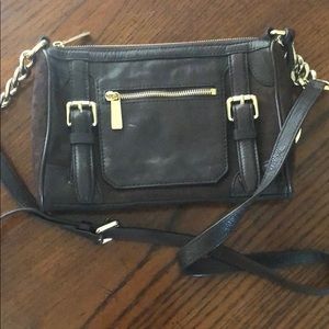 Michael Kors Brown leather and suede handbag.